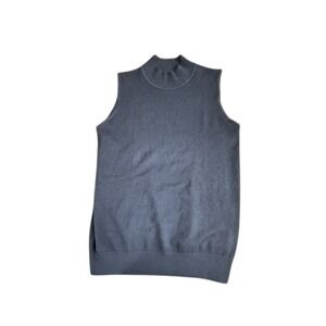 SOFT Viscose Mock Neck Sleeveless Blue Sweater w/stretch Women's Size 2XL NWOT